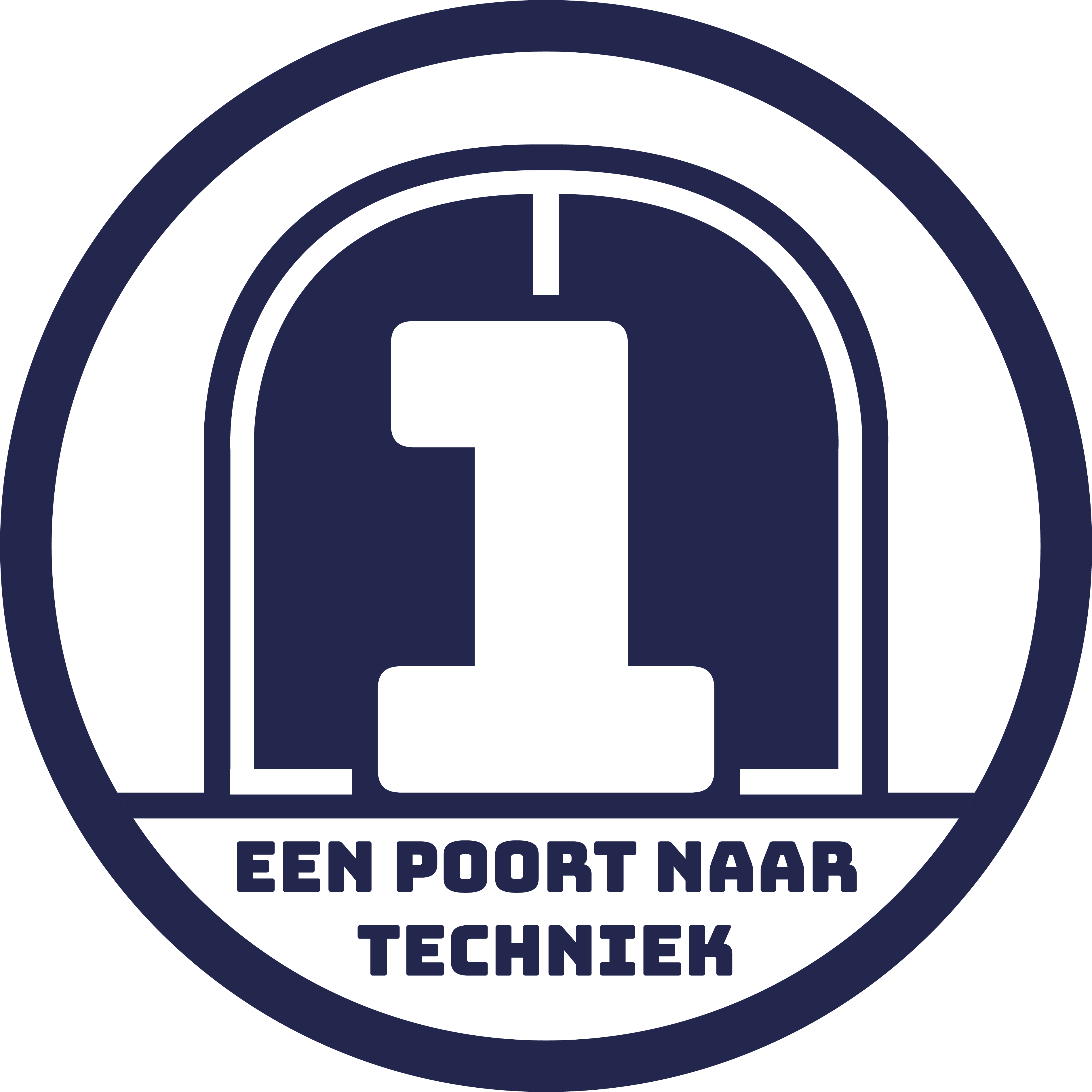 1 poort naar techniek icoon wit